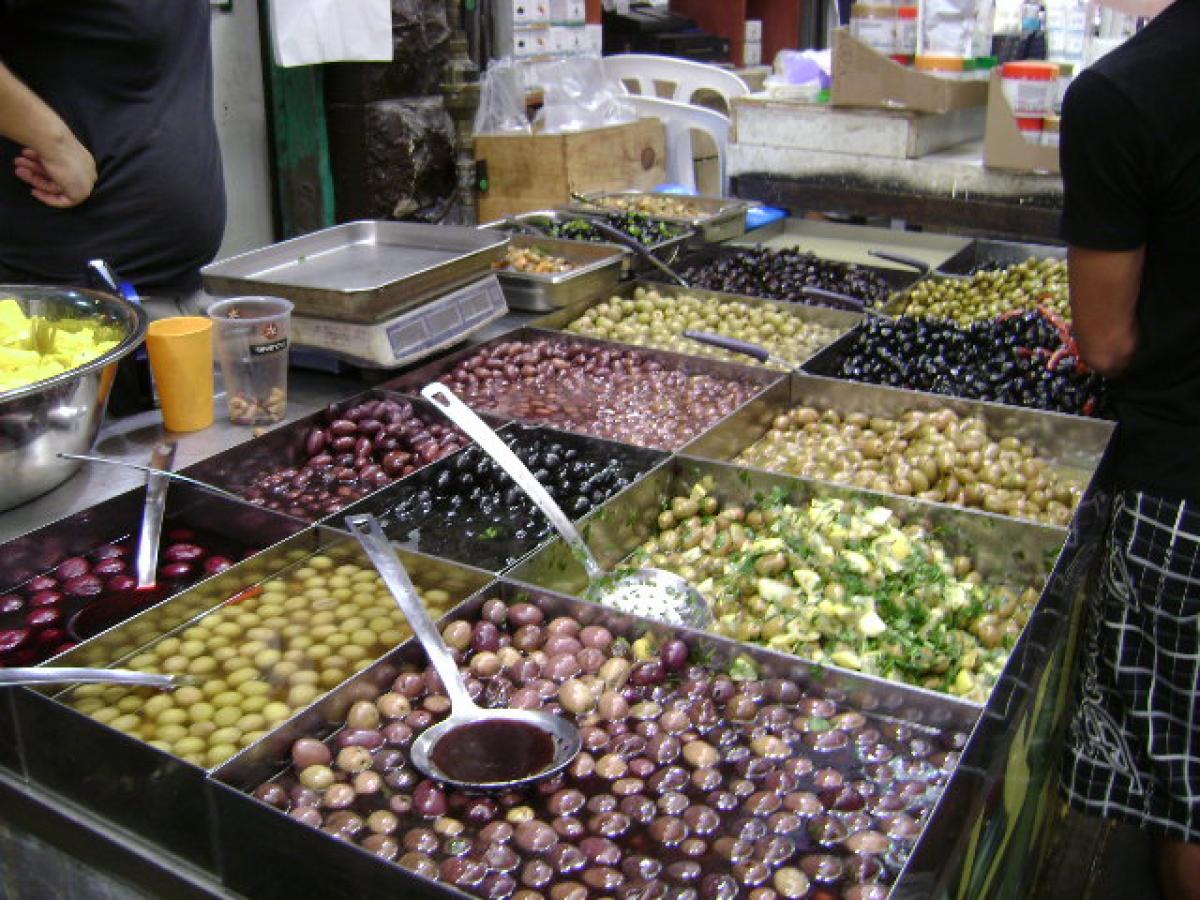 Jeruzsálemi piac olivabogyó